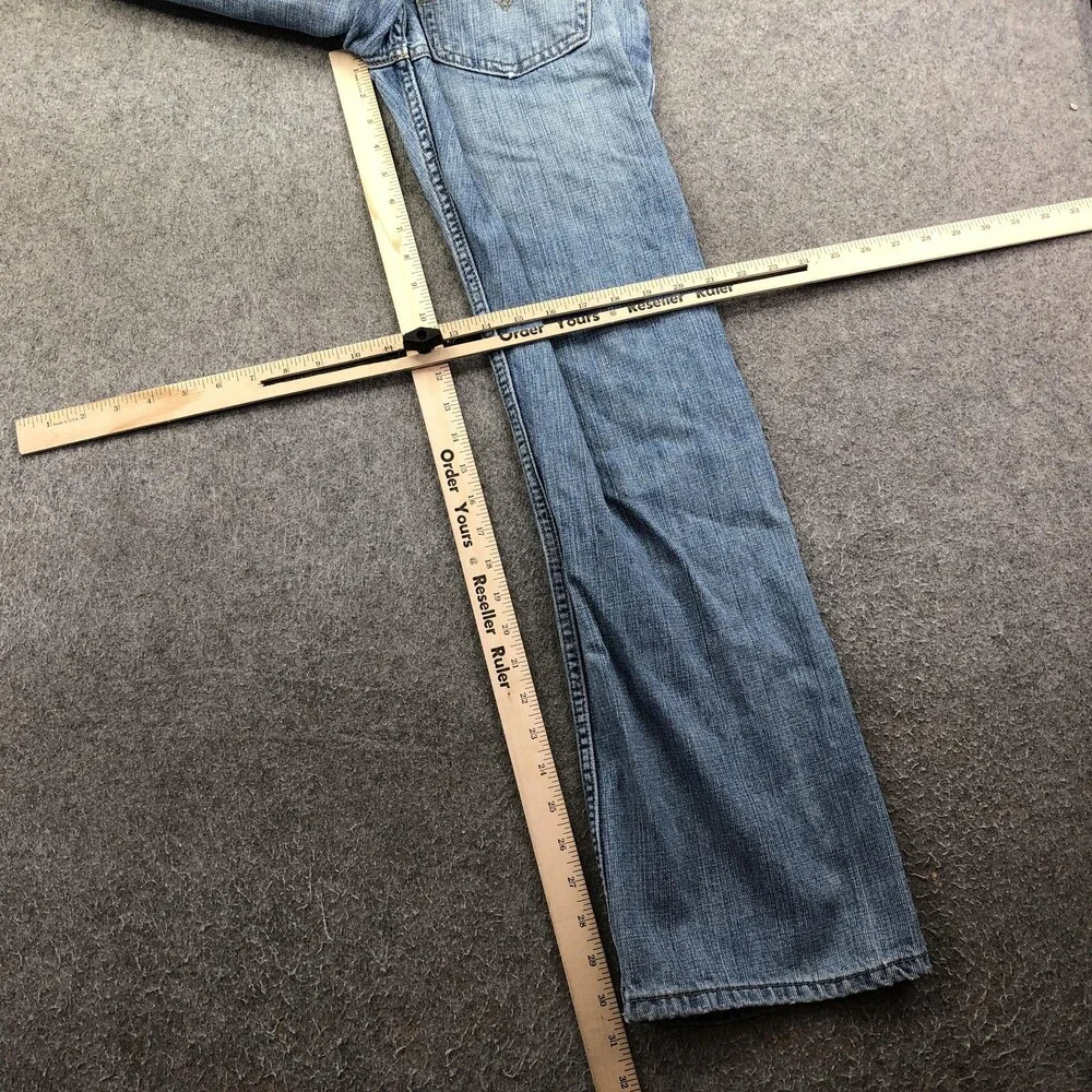 Levis 527 Jeans Mens 32x30 Blue Light Wash Slim Bootcut Denim Pants Casual
